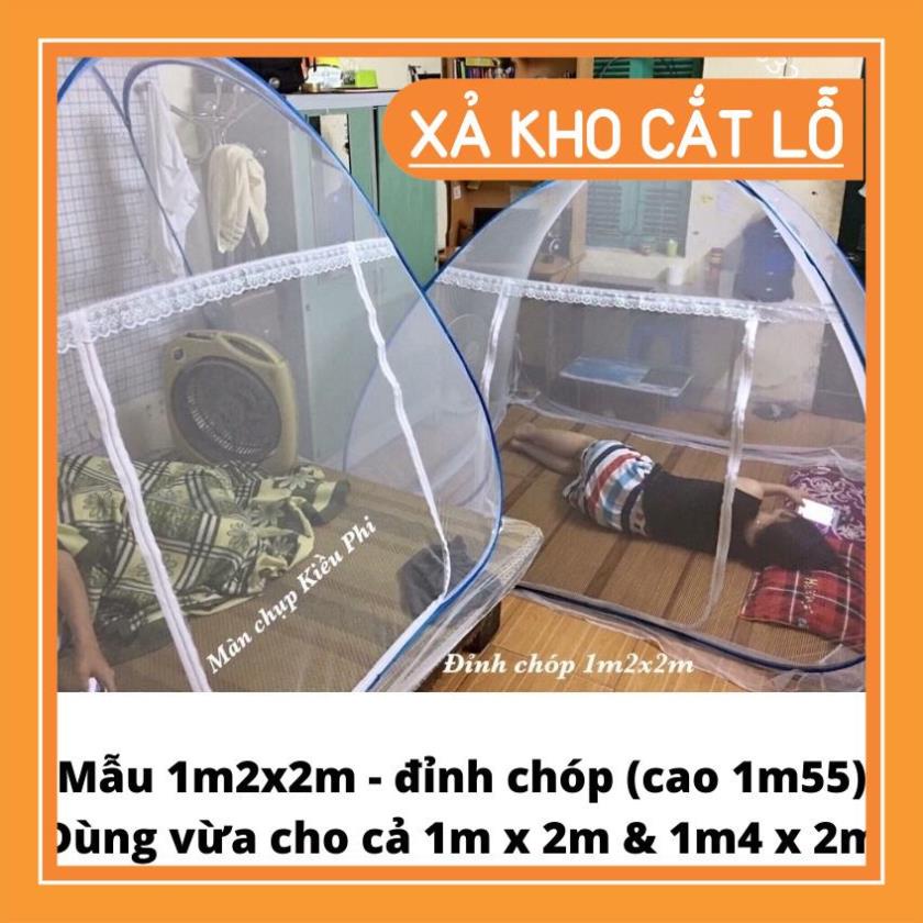 Màn chụp tự bung người lớn Kiều Phi - mùng tự bung đỉnh chóp cao cấp 1m2 1m6 1m8 2m2 gấp gọn thông minh