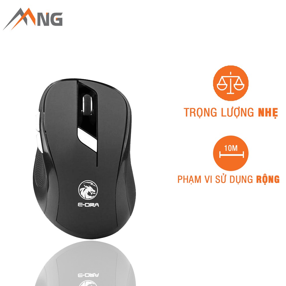 Combo bàn phím + chuột Máy Tính EDra EC888 2.4GHz Không Dây Bảo hành 12 tháng