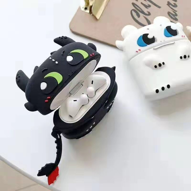 Vỏ bảo vệ hộp sạc tai nghe SPRISE bằng silicon mềm kiểu dáng hoạt hình dễ thương dành cho Airpods 1/2/Pro