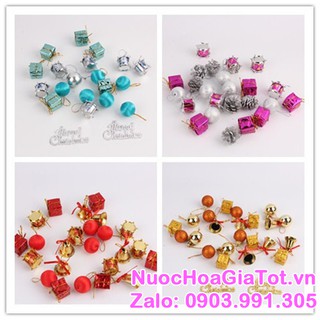 Combo 28->32 món trang trí cây thông noel giáng sinh quả châu trống sao chuông ông già người tuyết christmas xmas