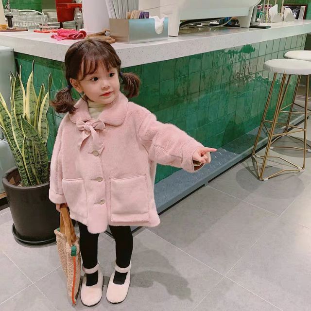 Áo khoác lông Hàn Quốc bé gái