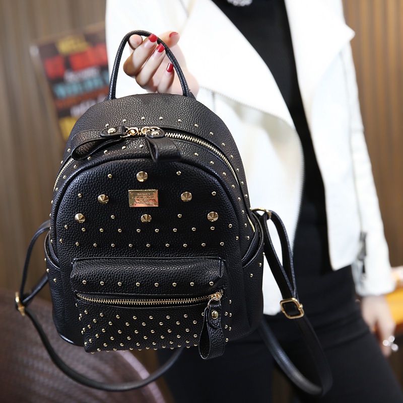 Ba Lô Da Đính Đinh Tán Thời Trang Dành Cho Nữ