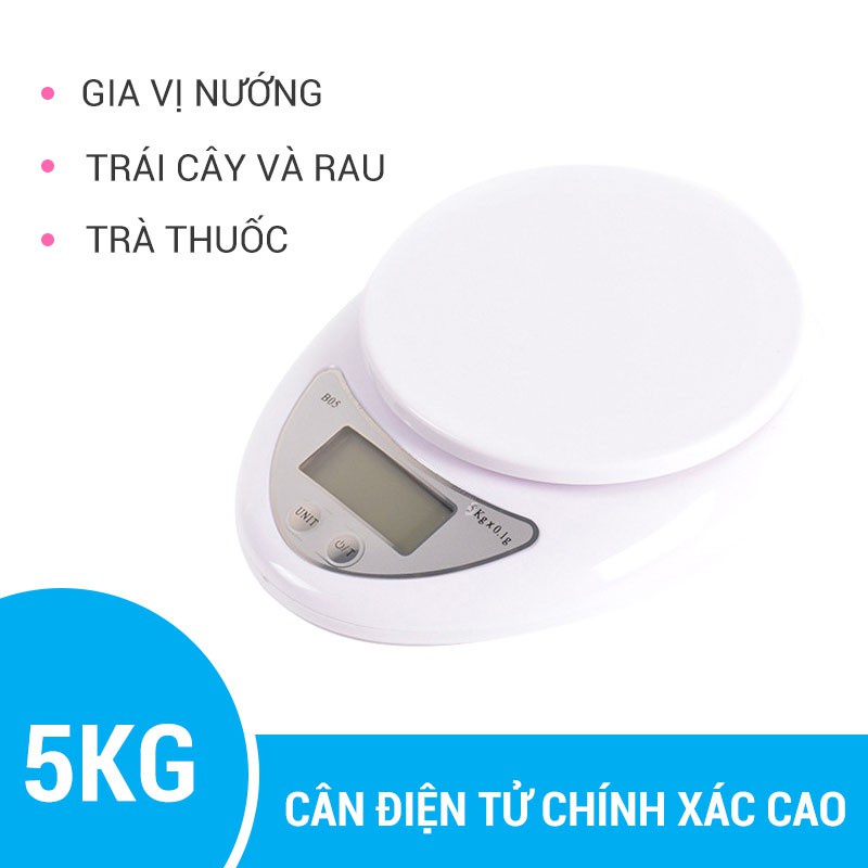 cân điện tử nhà bếp mini B05 5kg,cân điện tử làm bánh