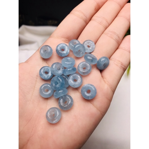 Đồng điếu aquamarine xanh bien xâu vòng