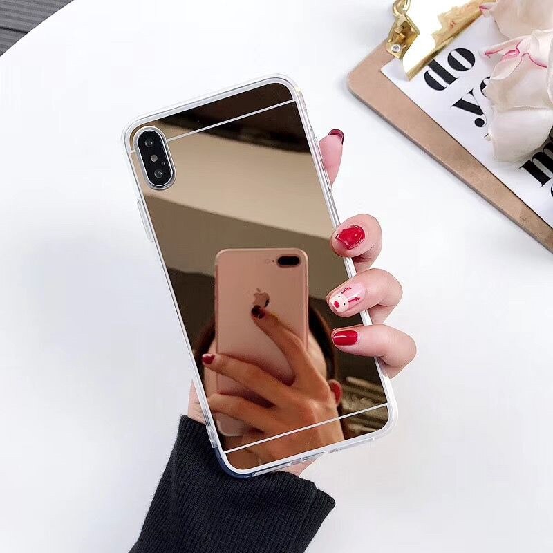 Fashion Luxury Rose Gold Mirror Case for iPhone 6 6s 7 8 Plus Phone Case iPhone XS Max XR X 11 Pro Max Cover