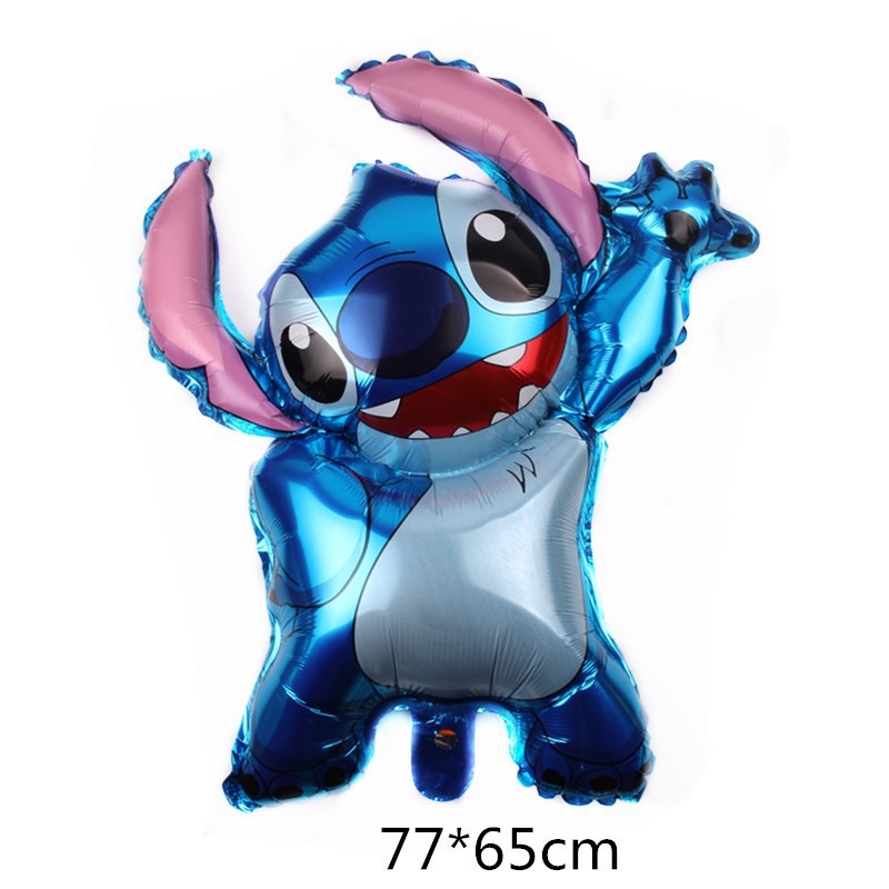 Set 6 Bong Bóng Lá Nhôm Hình Hoạt Hình Disney Lilo &amp; Stitch Trang Trí Tiệc Sinh Nhật Cho Bé