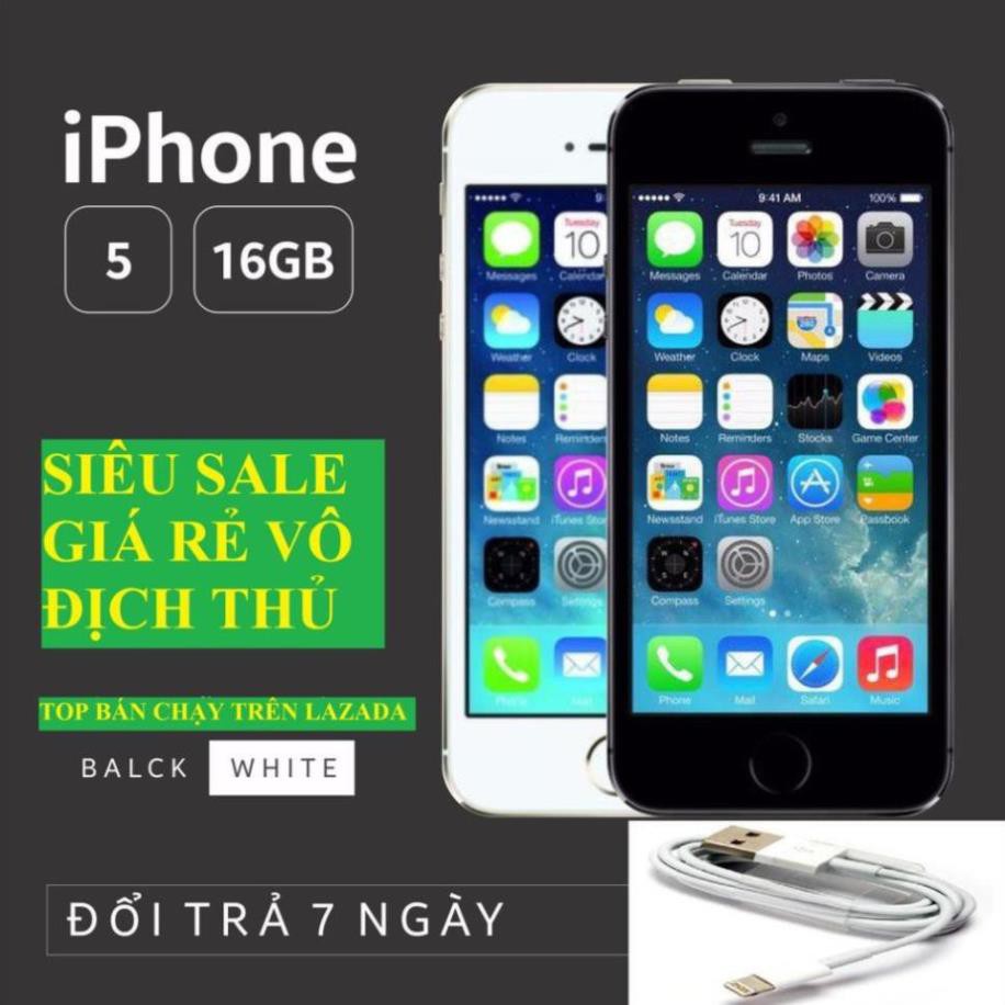 [Mã 159ELSALE hoàn 7% đơn 300K] điện thoại Iphone 5 Quốc tế 16G/32G zin mới 99%, Đủ màu