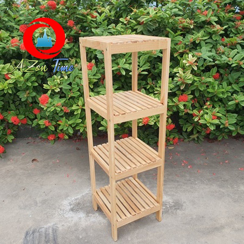 [GỖ TỰ NHIÊN] Kệ Gỗ Vuông Có Nan, Loại 2 Tầng, Loại 3 Tầng, Loại 4 Tầng, Loại 5 Tầng, Kệ Đầu Giường