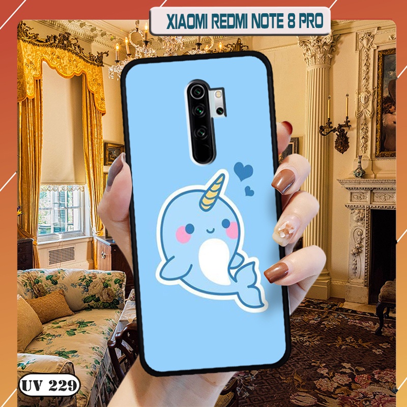 Ốp lưng nhám in hình 3D Xiaomi Redmi Note 8 Pro
