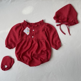Body cho bé sơ sinh NAU Baby Closet Body liền thân dài tay bé gái Size 0m 24m Quà Noel, Tết, Đầy Tháng
