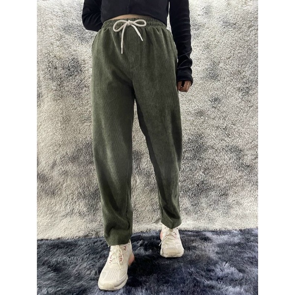 XPstore Quần baggy unisex Nhung tăm form đẹp (Ảnh thật)