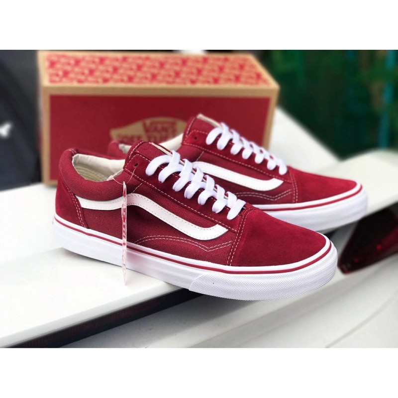 Giày Vans old skool đỏ Mận Nam Nữ