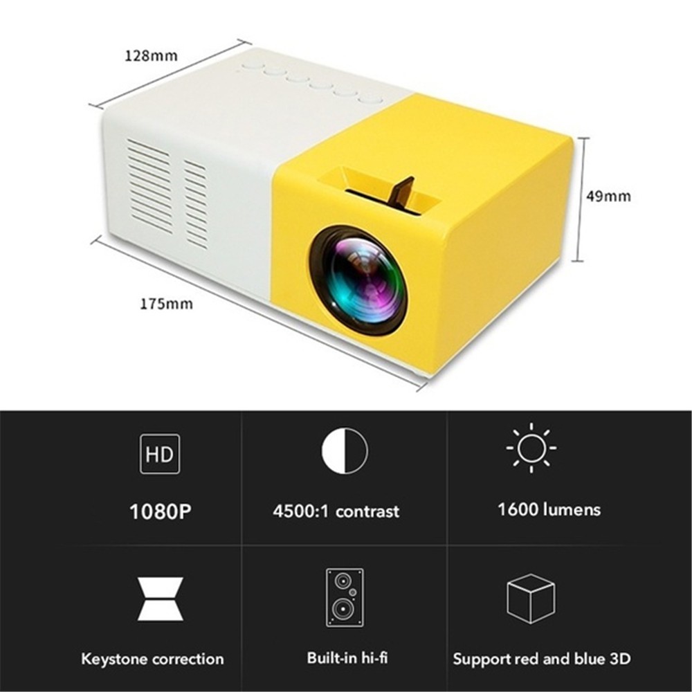 Máy Chiếu Mini LCD LED Projector PD300 Cao Cấp