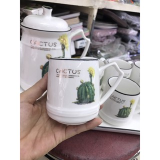 Bộ ấm chén Cây xương rồng cao cấp