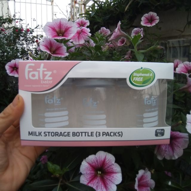 Bộ 3 bình trữ sữa 150ml cổ rộng Fatz Baby FB0120