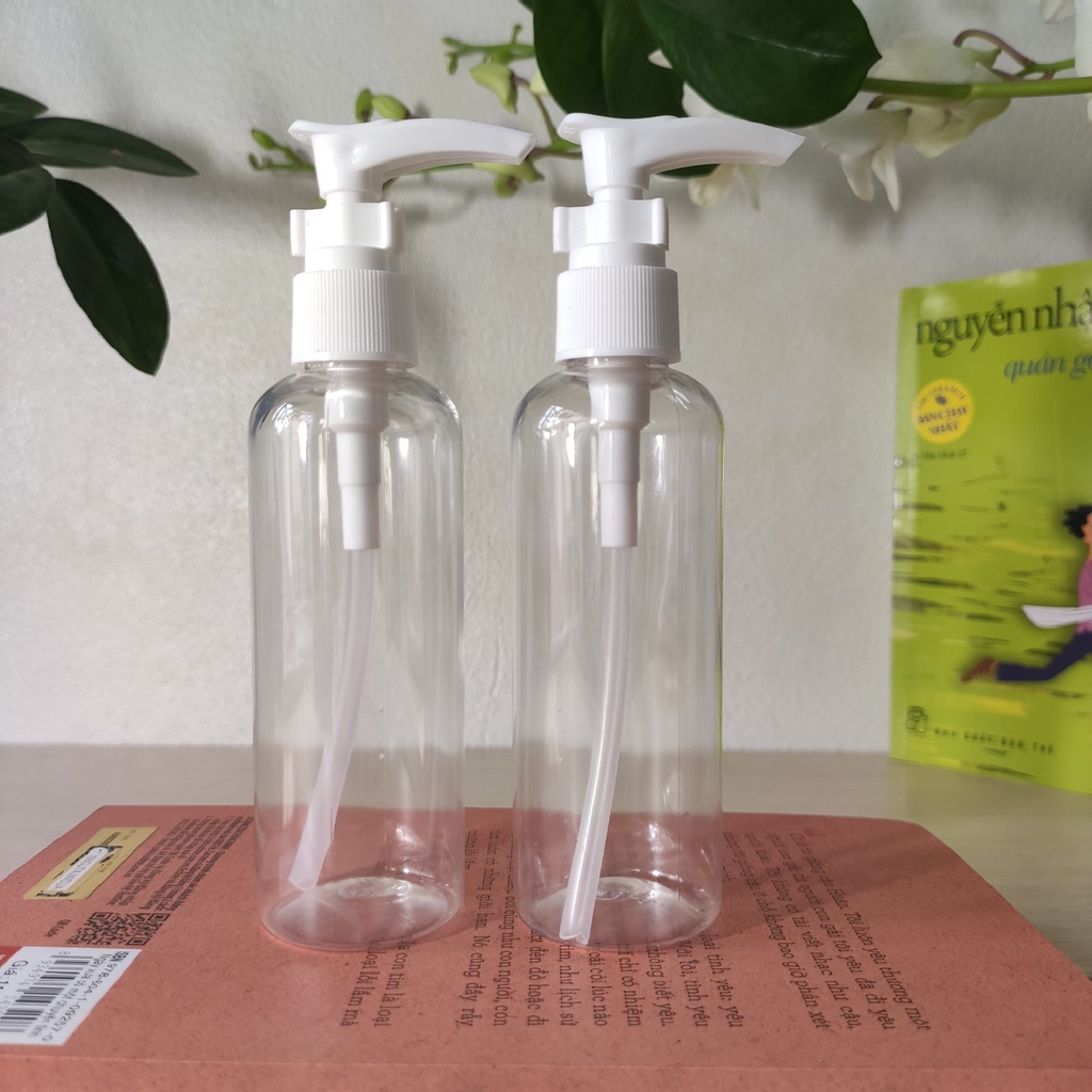 (Sỉ) Combo 300 chai nhựa pet 100ml, 50ml vòi gài sang chiết mỹ phẩm