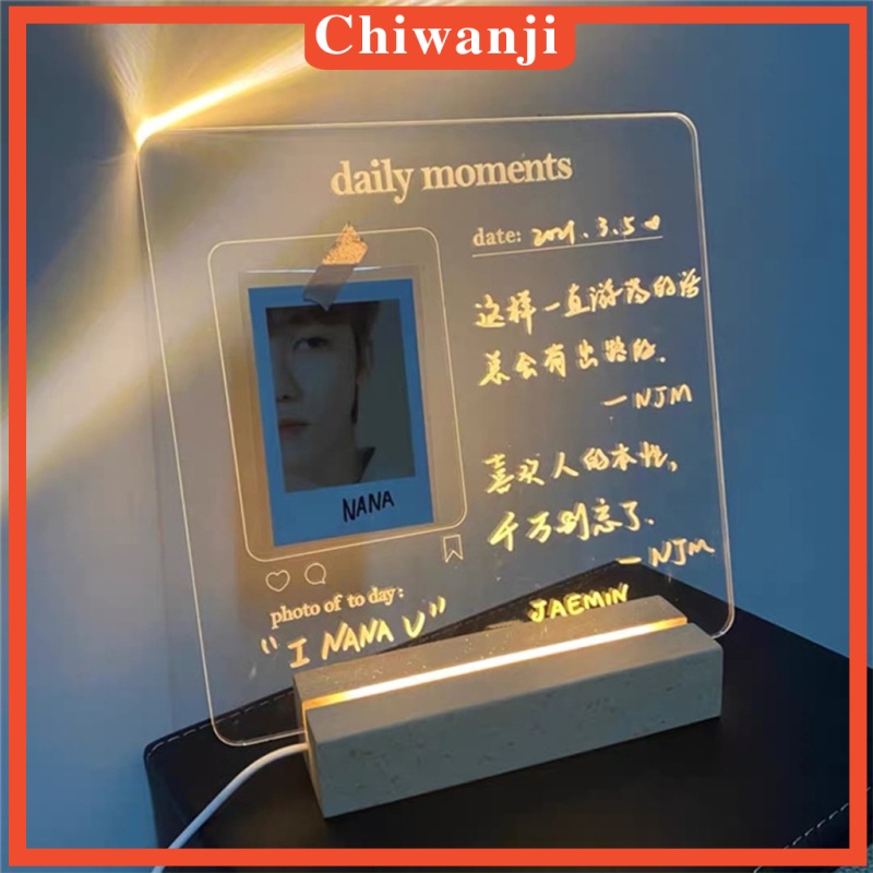 Bảng Ghi Chú Bằng Acrylic Trong Suốt Có Đèn LED