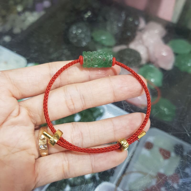 Vòng Tay Lu Thống T.Anh DÂU TÂY XANH CHẠM KHẮC