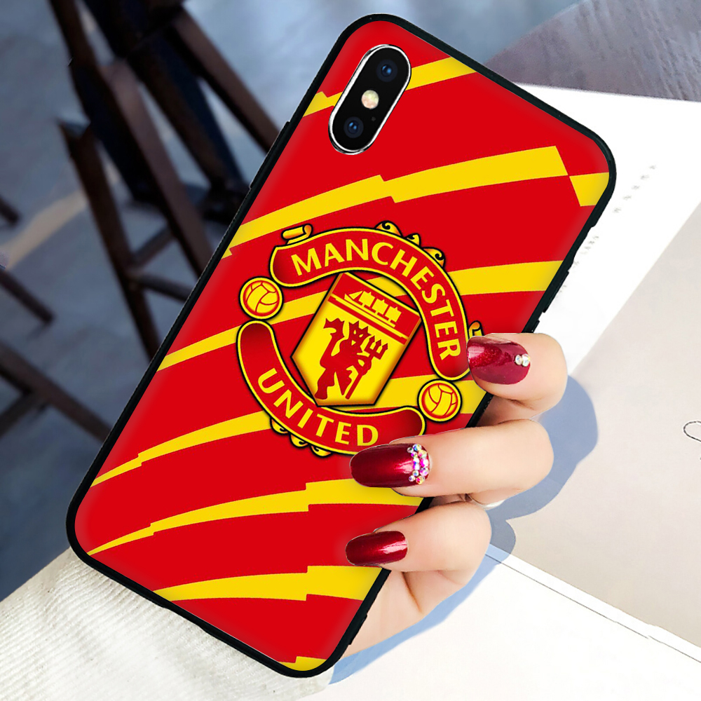 Ốp Điện Thoại Tpu Mềm Chống Rơi Hình Đội Manchester United Cho Iphone 5 5s Se 6 6s Plus 7 8 Plus Se 2020