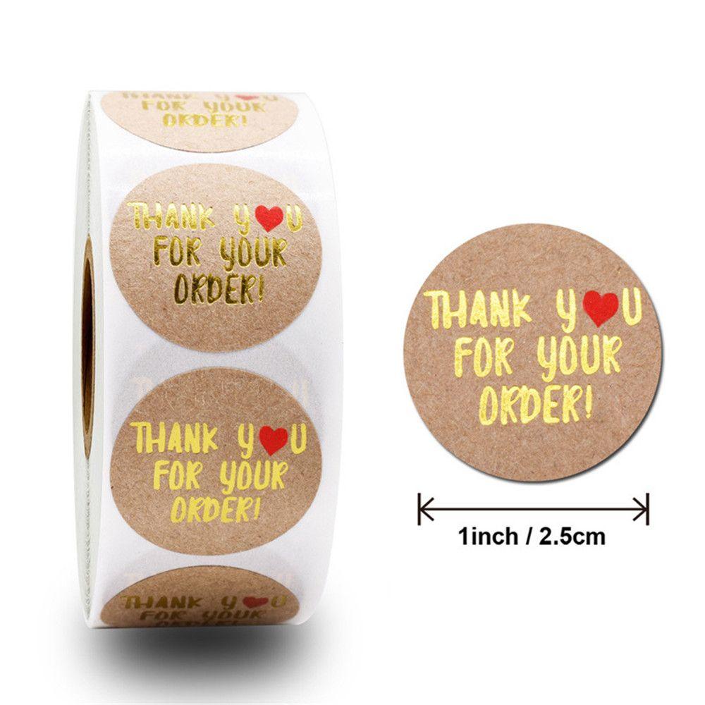 CHOOKEY 500 Sticker Dán Trang Trí Mới Với Họa Tiết Hình Chữ Thank You Theo Phong Cách Retro