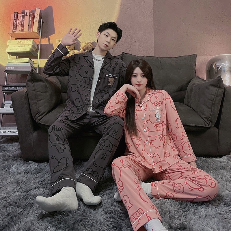 Bộ đồ ngủ nam nữ gấu DuDu chất cotton xịn loại 1 siêu thoáng và thoải mái