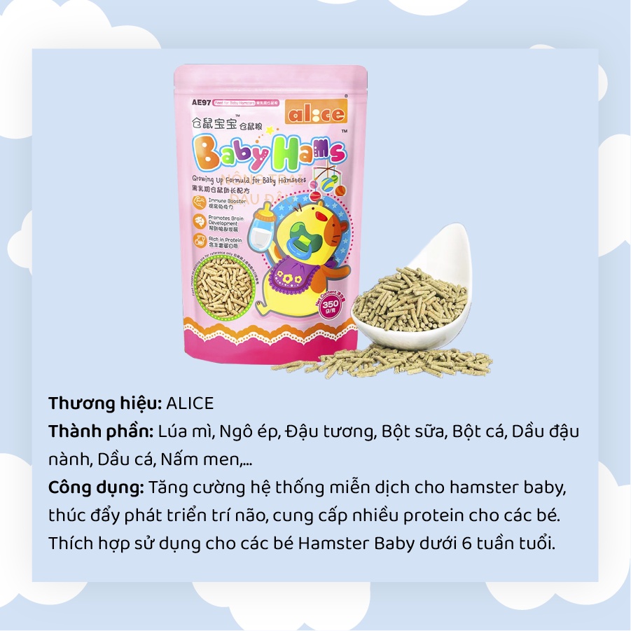 Thức Ăn Hamster Baby Alice 350gr - AE97