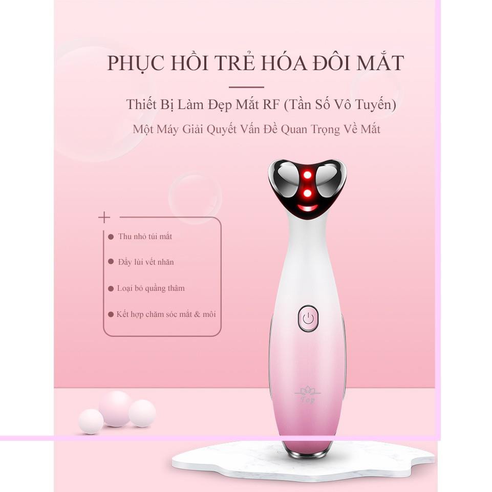 Máy Massage Mắt  Cao Cấp và Làm Đẹp Môi Ion RF Tần Số Vô Tuyến Thế Hệ Mới 2020 Giảm Mỏi Mắt - Loại Bỏ Quầng Thâm