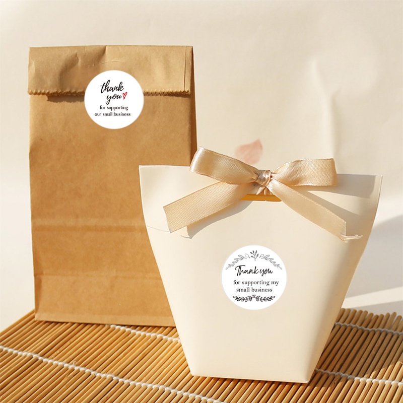 Cuộn 500 nhãn dán chữ Thank You For Supporting My Small Business
