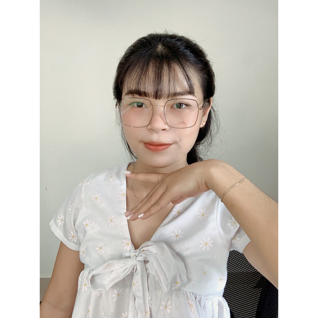 Gọng kính Vuông Hợp Kim Ouress 8502 Cực Nhẹ Dễ Thương