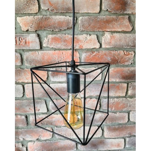 Đèn thả trang trí rọ sắt đơn giản