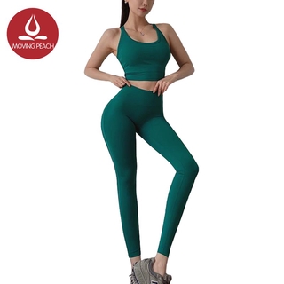 Bộ Trang Phục MOVING PEACH BVL+BLV Gồm Áo Vest Và Quần Legging Chuyên Dụng Tập Yoga