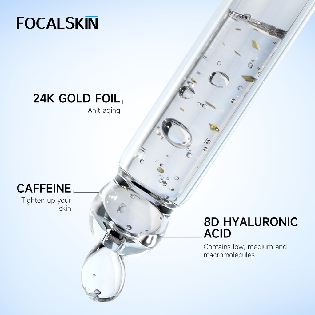 Tinh Chất Lá Vàng Hyaluronic Acid Dưỡng Ẩm Chống Lão Hóa Lâu Trôi Hiệu FOCALSKIN 8X