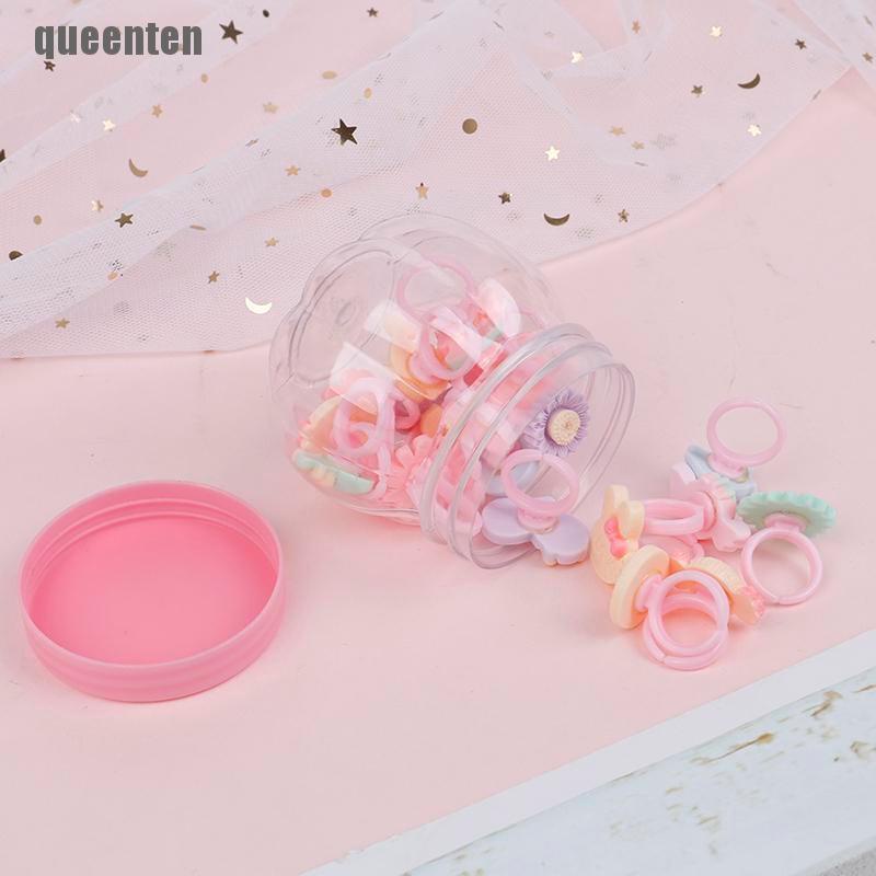 Hộp 20 Nhẫn Nhựa Nhiều Loại Cho Bé Gái