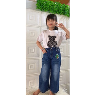 Quần Jeans Baggy bé gái chính hãng Lena Kids size 10-45kg