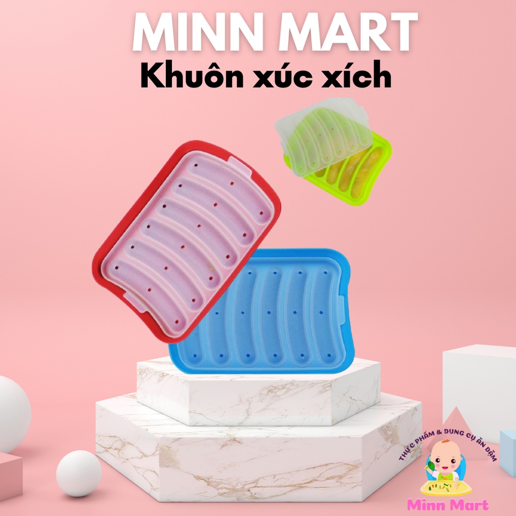 Khuôn silicon làm xúc xích , làm bánh, nem chua, lạp xưởng cho bé ăn dặm Minnmart