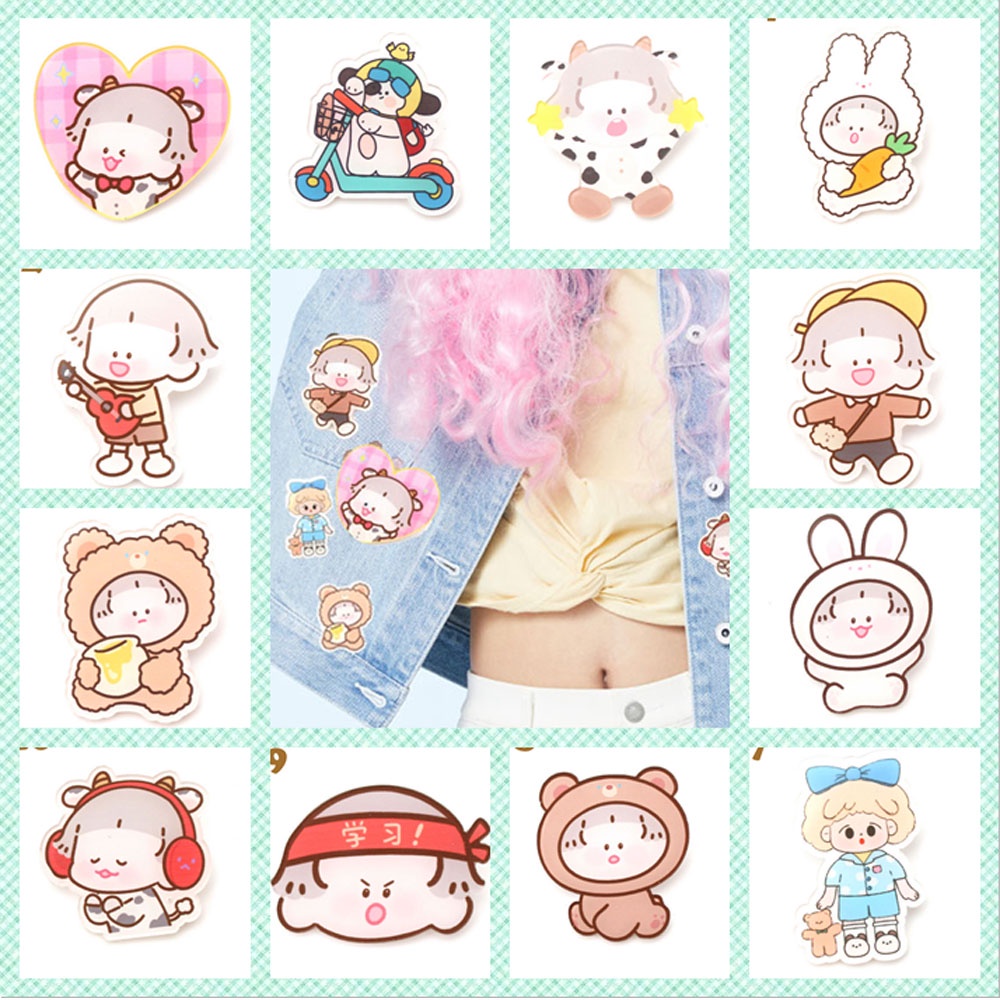 Ghim Cài Áo Hình Bánh Quy Hoạt Hình Chống Ánh Sáng Thích Hợp Làm Quà Tặng Cho Bạn Gái/ Bạn Gái