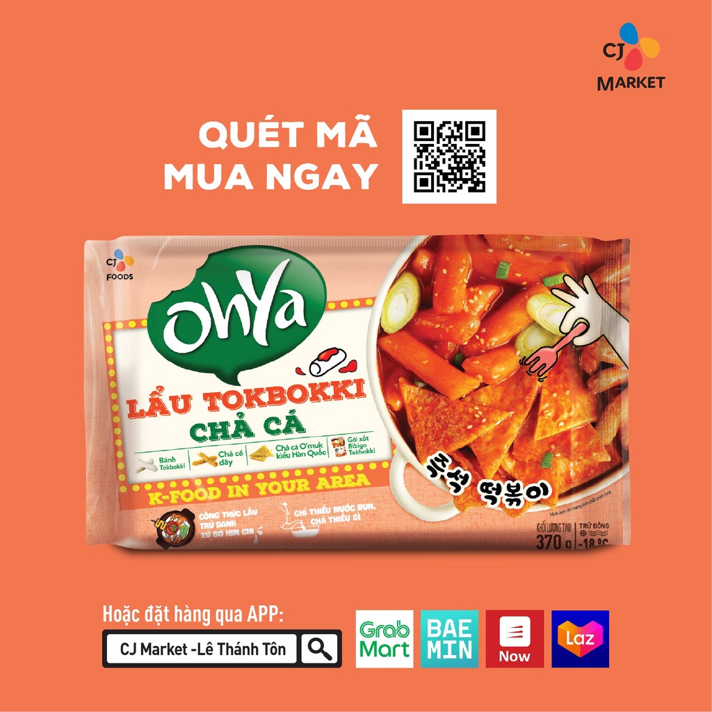 Lẩu TOKBOKKI chả cá CJ - gói 370gr