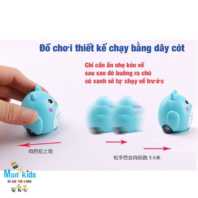 Đồ chơi Ôtô/Máy Bay/Hình Thú Mini Bánh Chạy lùi lấy đà quán tính