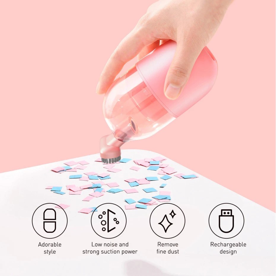Xiaomi Youpin Máy Hút Bụi  Baseus C2 Mini Hình Viên Thuốc Làm Sạch Bàn Kiếu Dáng Di Động Không Dây 1000Pa