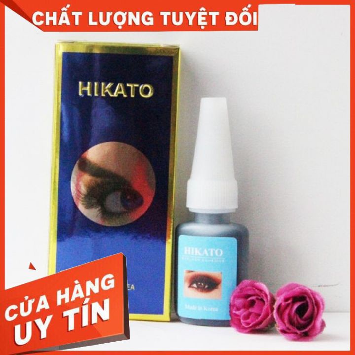 Keo nối mi HIKATO(hàn quốc )vỏ màu xanh không cay mắt - khô nhanh trong 3s- hàng chuyên dùng cho nối long mi-