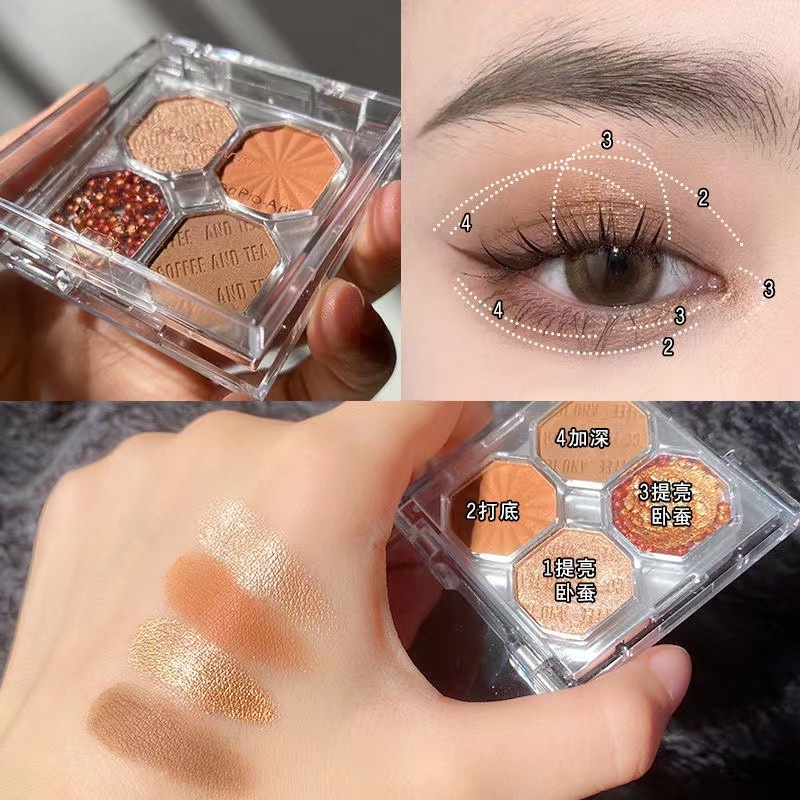 [Hàng mới về] Bảng phấn mắt Colorina Pro-Artist với 4 màu tông nude đất chống thấm nước lâu trôi | BigBuy360 - bigbuy360.vn