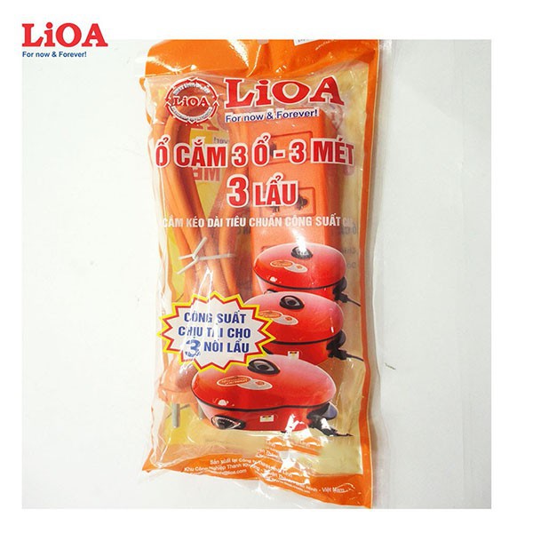 Ổ cắm điện LiOA công suất cao 3 mét dây 4000W S3TC