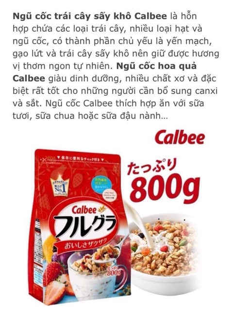 Ngũ cốc Calbee 800g Nhật Bản ( sẵn) | BigBuy360 - bigbuy360.vn