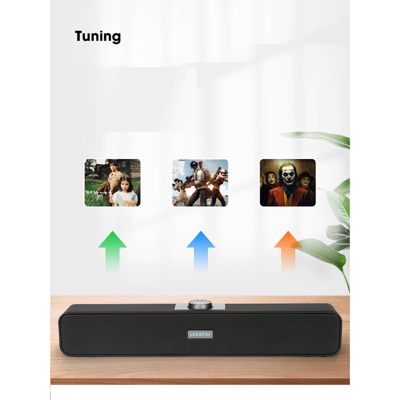 Loa máy tính Bluetooth V5.0 dùng cho máy tính, tivi, điện thọai... âm thanh vòm 4D 360 độ cắm dây nguồn 5V1A