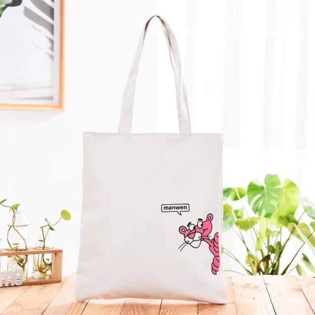 [Túi tote] Túi vải hổ Pink ngó DTR0619