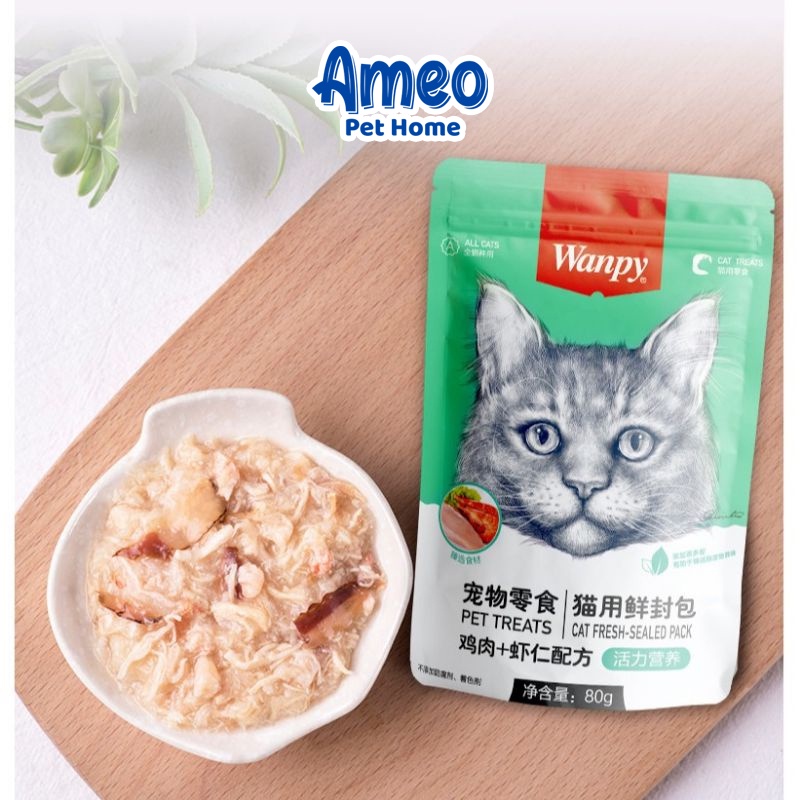Pate mèo Wanpy, thức ăn ướt cho mèo rất là ngon - Ameo Pet Home 😽