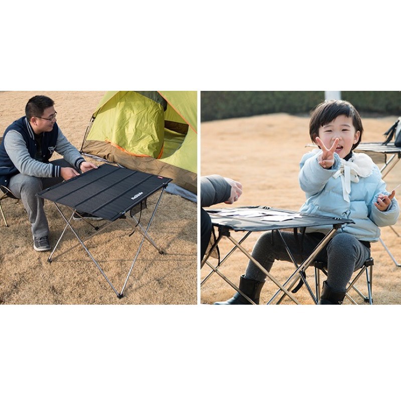 Bàn Nautrehike cắm trại du lịch dã ngoại bàn ăn vải khung nhôm nhẹ campout A203