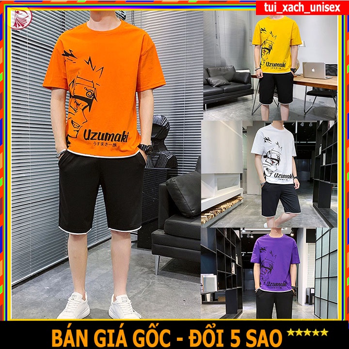 ❤️ FREESHIP ❤️ BỘ ĐỒ NAM PHỐI MÀU IN SỌC - SÉT QUẦN ÁO THUN NỮ CHẤT LƯỚI MÈ LƯNG THUN CÓ TÚI FOM RỘNG