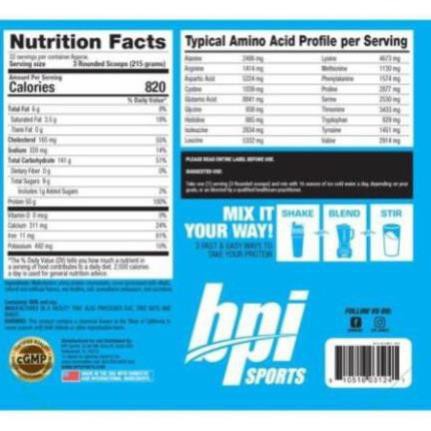 Sữa Dinh Dưỡng Tăng Cân Nhanh Mass Bpi Bpisports Bulk XL Muscle 15lbs (6.88kg) - Authentic 100% | BigBuy360 - bigbuy360.vn