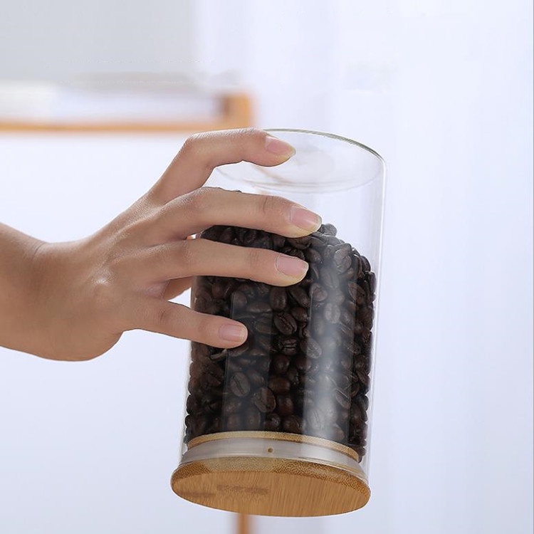 Hũ Thủy Tinh Nắp Gỗ Cao Cấp Hũ Đường Hũ Để Ngũ Cốc